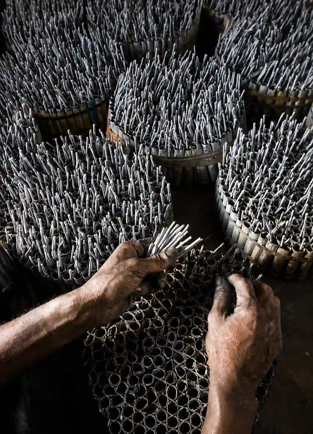 Sath Hiru sparklers bundled and ready for dispatch