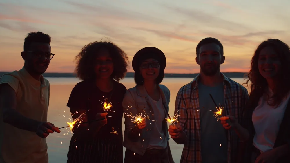 Birthday Celebration with Sparklers