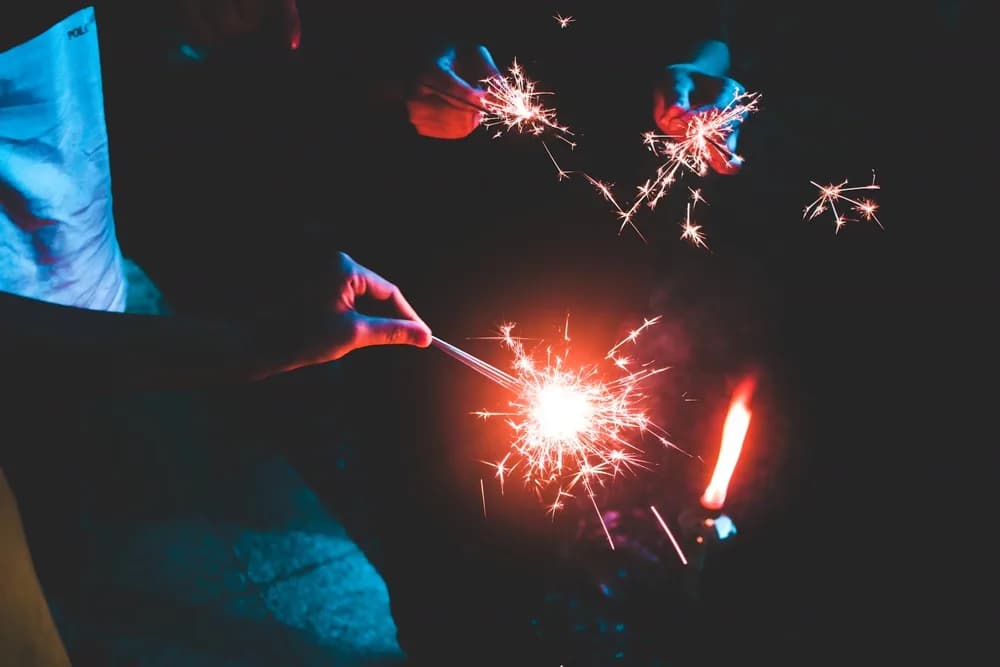 Lighting Sparklers Together